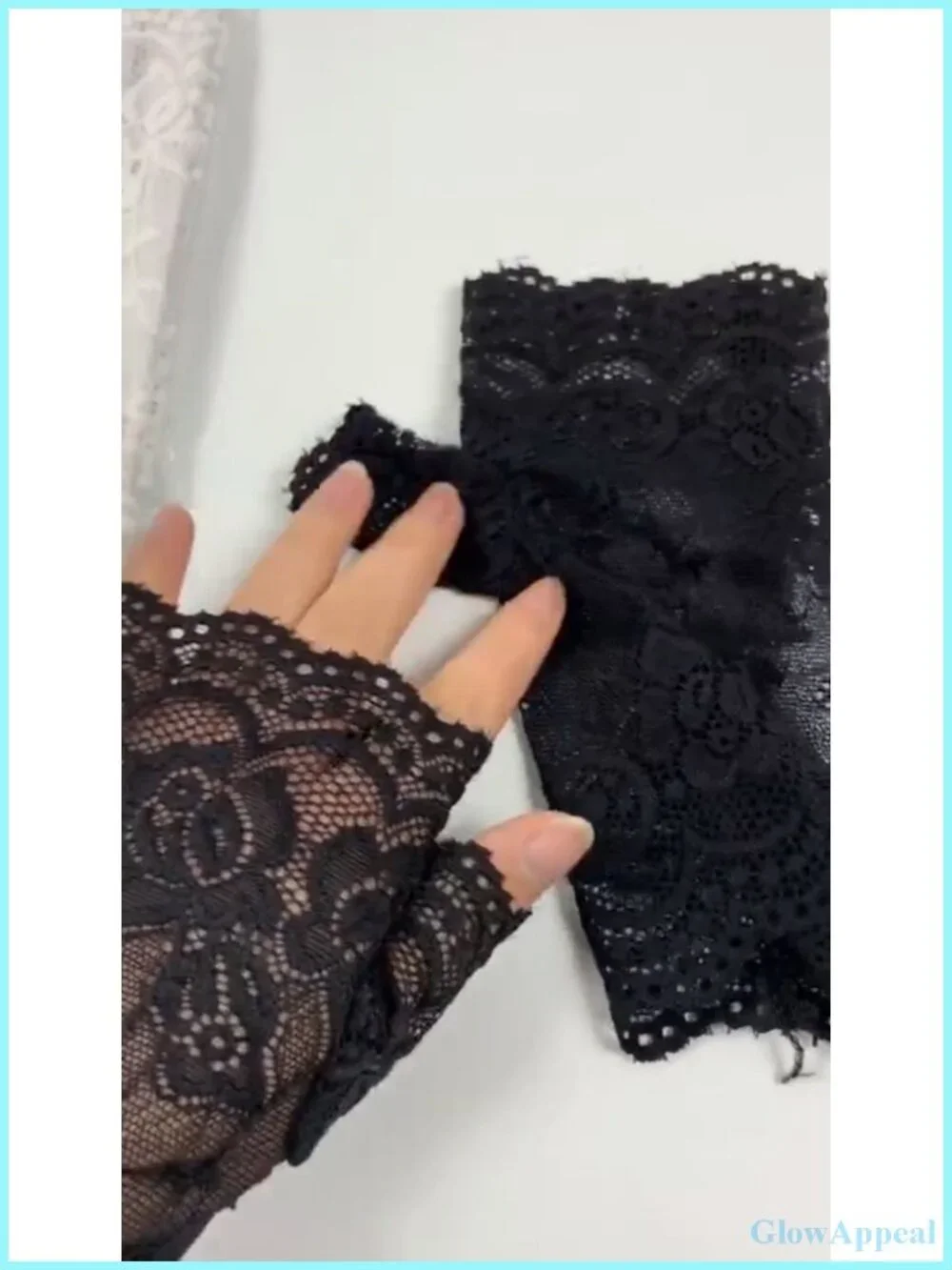 Fingerless Lace Gloves for Driving Wedding Bridal Prom Wrist Length